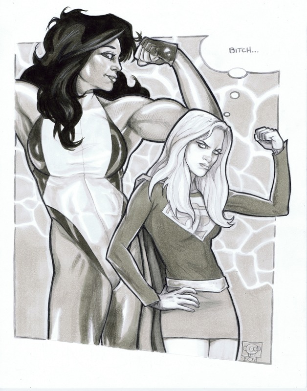 She-Hulk vs. Super Girl